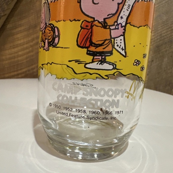 Vintage Camp Snoopy Collection Glass 1971 McDonalds “Civilization Is Overrated” - Picture 5 of 8